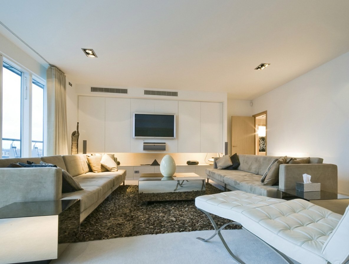 Windcatcher concealed floor standing unit in modern interior